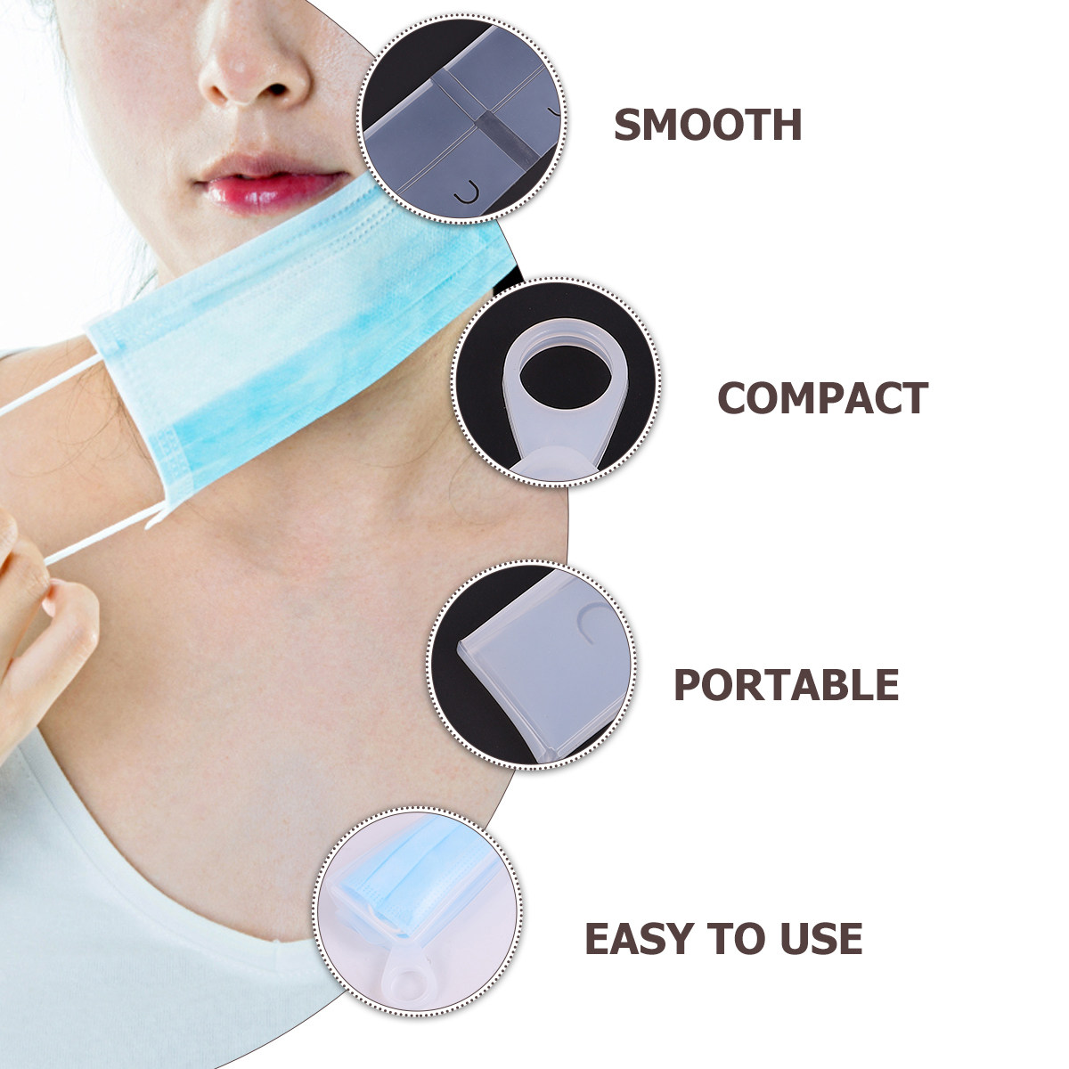 2Pcs Flat Silicone Mask Storag - Face Mask Storage Box recension och pris